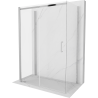 Mexen Omega cabine de douche à 3 côtés, coulissante 140 x 80 cm, transparent, chrome - 825-140-080-01-00-3S