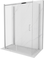Mexen Omega cabine de douche à 3 côtés, coulissante 140 x 80 cm, transparent, chrome - 825-140-080-01-00-3S
