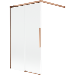 Mexen Rox paroi de douche 2 volets coulissants 100 x 150 cm, transparent, or rose - 8C9-100-003-60-00