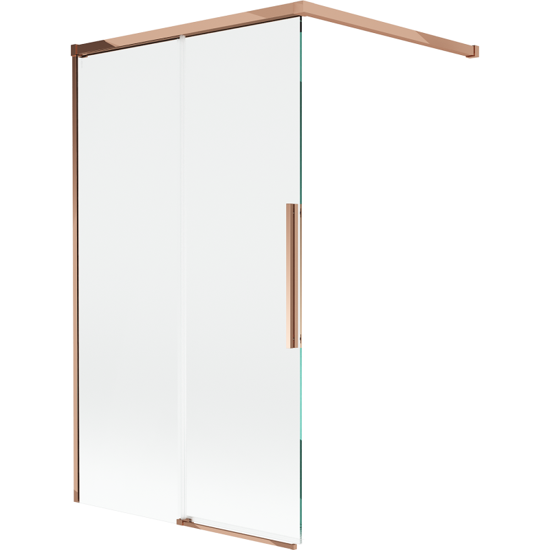 Mexen Rox paroi de douche 2 volets coulissants 100 x 150 cm, transparent, or rose - 8C9-100-003-60-00