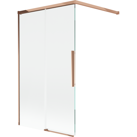 Mexen Rox pare-douche 2 panneaux coulissants 100 x 150 cm, transparent, or rose - 8C9-100-003-60-00