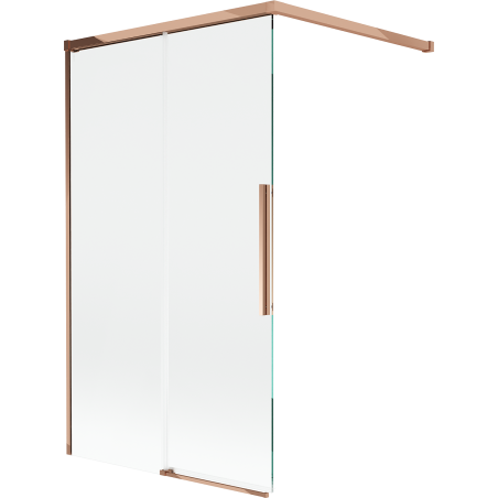 Mexen Rox paroi de douche 2 volets coulissants 100 x 150 cm, transparent, or rose - 8C9-100-003-60-00