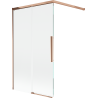 Mexen Rox pare-douche 2 panneaux coulissants 100 x 150 cm, transparent, or rose - 8C9-100-003-60-00