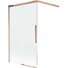 Mexen Rox paroi de douche 2 volets coulissants 100 x 150 cm, transparent, or rose - 8C9-100-003-60-00