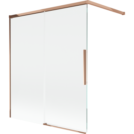 Mexen Rox paroi de douche 2 battants coulissants 140 x 150 cm, transparent, or rose - 8C9-140-003-60-00