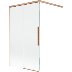 Mexen Rox paroi de baignoire coulissante à 2 volets 100 x 150 cm, transparent, cuivre brossé - 8C9-100-003-65-00