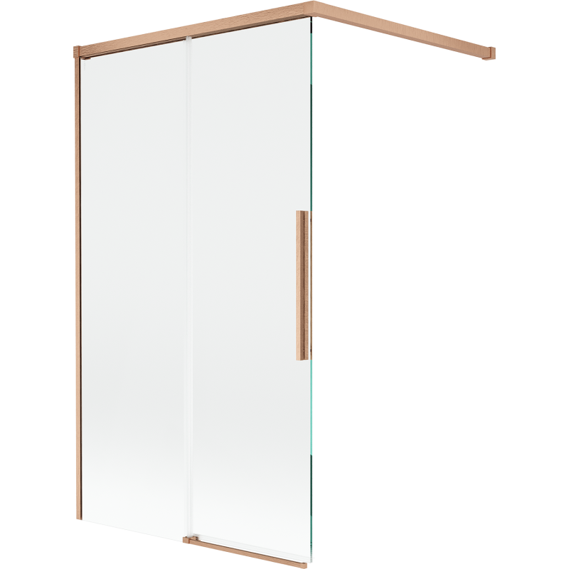Mexen Rox paroi de baignoire coulissante à 2 volets 100 x 150 cm, transparent, cuivre brossé - 8C9-100-003-65-00