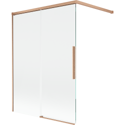 Mexen Rox paroi de douche à 2 panneaux coulissants 120 x 150 cm, transparent, cuivre brossé - 8C9-120-003-65-00
