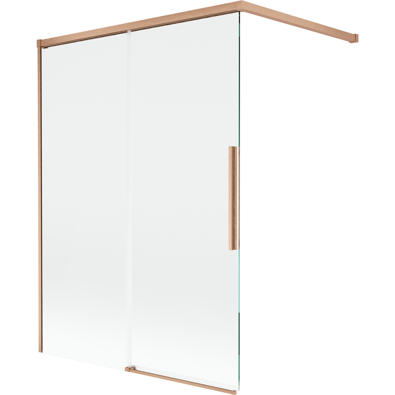 Mexen Rox paroi de douche à 2 panneaux coulissants 120 x 150 cm, transparent, cuivre brossé - 8C9-120-003-65-00