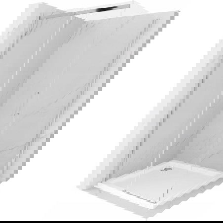 Mexen Omega cabine de douche coulissante 100 x 100 cm, transparent, chrome + receveur plat - 825-100-100-01-00-4010