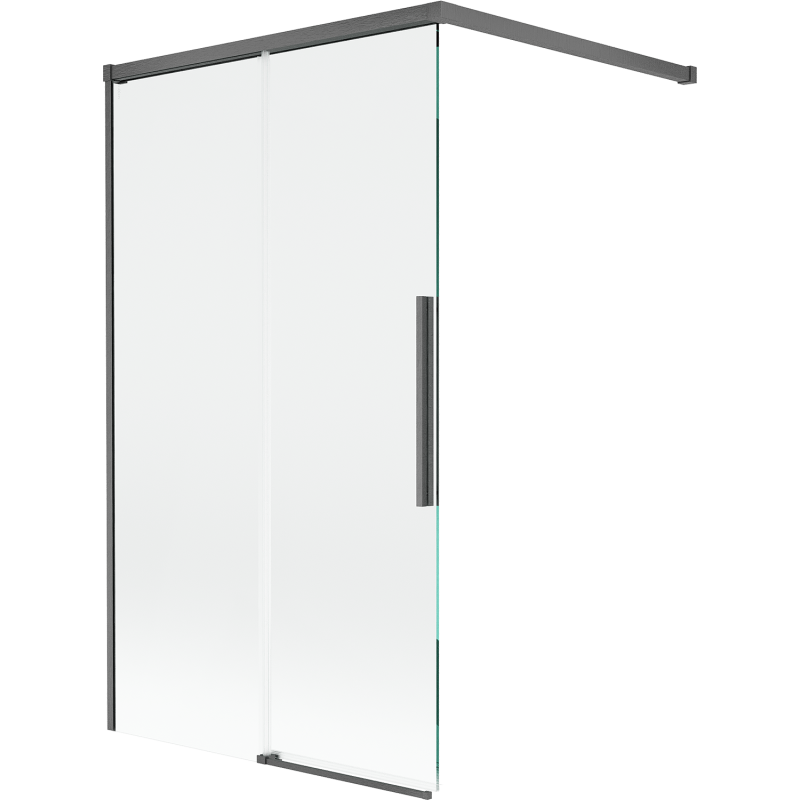 Mexen Rox paroi de douche coulissante à 2 volets 100 x 150 cm, transparent, gris canon brossé - 8C9-100-003-66-00