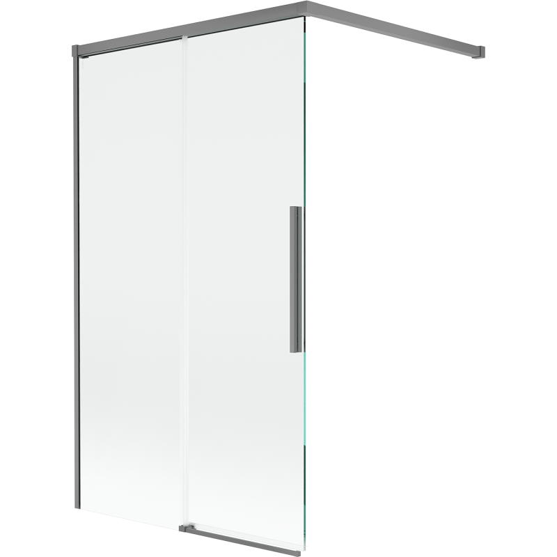 Mexen Rox paroi de douche 2 volets coulissants 100 x 150 cm, transparent, gun métal - 8C9-100-003-95-00
