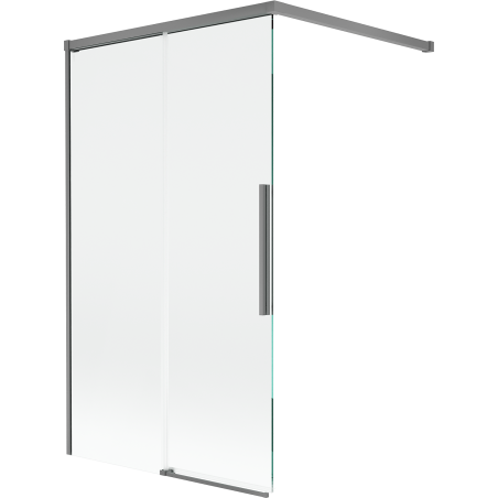 Mexen Rox paroi de douche 2 volets coulissants 100 x 150 cm, transparent, gun métal - 8C9-100-003-95-00