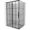 Mexen Rox cabine de douche coulissante à gauche 150 x 90 cm, grille noire, noire - 8C2-150-090-75-77-L - 8C2-150-090-70-77-L