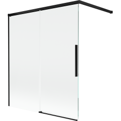 Mexen Rox paroi de douche coulissante 2 volets 140 x 150 cm, transparent, noir - 8C9-140-003-70-00