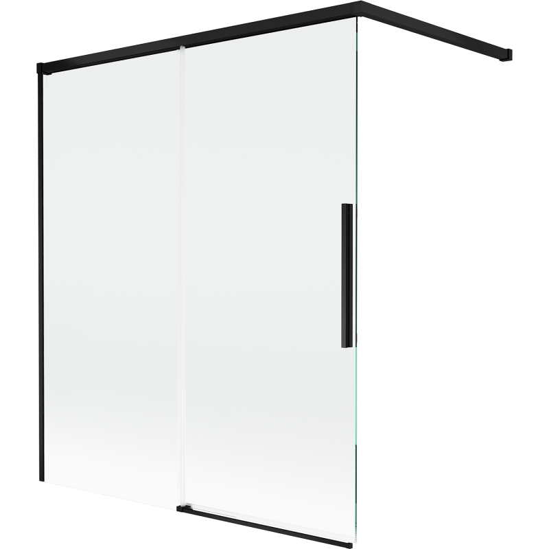 Mexen Rox paroi de douche coulissante 2 volets 140 x 150 cm, transparent, noir - 8C9-140-003-70-00