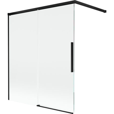 Mexen Rox paroi de douche coulissante 2 volets 140 x 150 cm, transparent, noir - 8C9-140-003-70-00