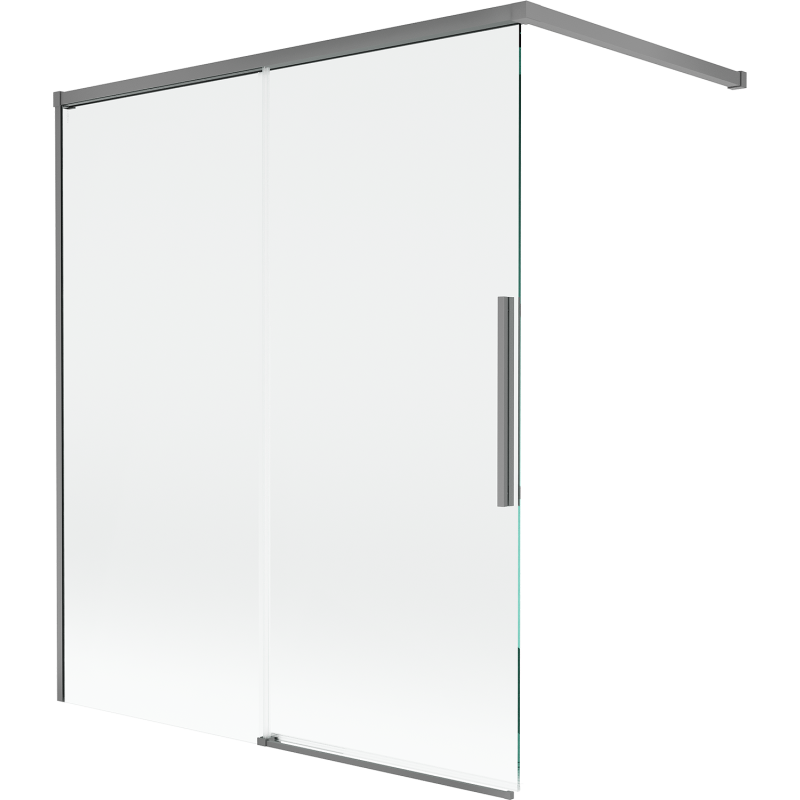 Mexen Rox paravent de douche à 2 portes coulissantes 120 x 150 cm, transparent, gun metal - 8C9-120-003-95-00