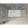 Mexen Omega cabine de douche coulissante 130 x 70 cm, transparent, chrome + bac à douche plat - 825-130-070-01-00-4010