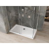 Mexen Omega cabine de douche coulissante 130 x 70 cm, transparent, chrome + bac à douche plat - 825-130-070-01-00-4010