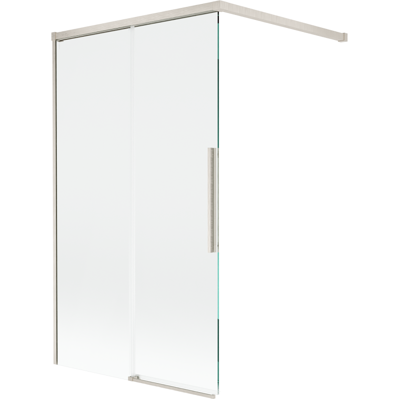 Paroi de douche Mexen Rox 2 volets coulissants 100 x 150 cm, transparent, nickel brossé - 8C9-100-003-97-00