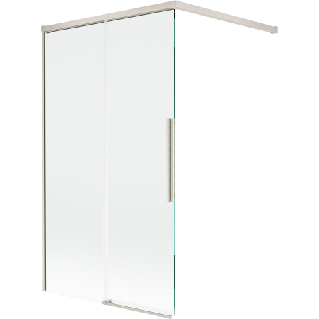 Mexen Rox paroi de baignoire 2 volets coulissants 100 x 150 cm, transparent, nickel brossé - 8C9-100-003-97-00