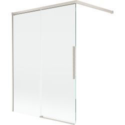 Mexen Rox paroi de baignoire 2 volets coulissants 120 x 150 cm, transparent, nickel brossé - 8C9-120-003-97-00