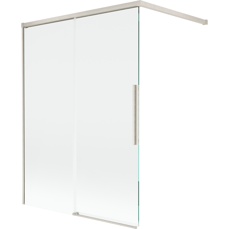 Mexen Rox paroi de baignoire 2 volets coulissants 120 x 150 cm, transparent, nickel brossé - 8C9-120-003-97-00