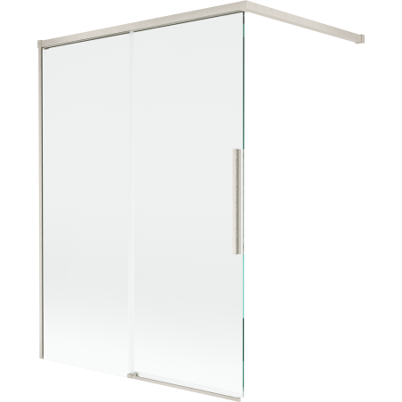 Mexen Rox paroi de baignoire 2 volets coulissants 120 x 150 cm, transparent, nickel brossé - 8C9-120-003-97-00