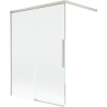 Mexen Rox paroi de baignoire 2 volets coulissants 120 x 150 cm, transparent, nickel brossé - 8C9-120-003-97-00