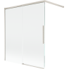 Mexen Rox paroi de baignoire 2 volets coulissants 140 x 150 cm, transparent, nickel brossé - 8C9-140-003-97-00