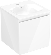 Mexen Orio meuble de salle de bain 45 cm avec lavabo Vela, 1 tiroir, blanc brillant - 91A10-04547-1-BF00-W23M00