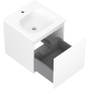Mexen Orio armoire de salle de bain 45 cm avec lavabo Vela, 1 tiroir, blanc mat - 91A10-04547-1-BF01-W23M01