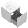 Mexen Orio armoire de salle de bain 45 cm avec lavabo Vela, 1 tiroir, gris mat/blanc mat - 91A10-04547-1-BF62-W23M01