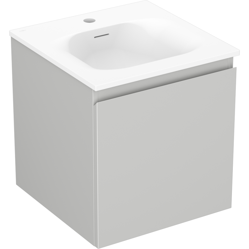 Mexen Orio armoire de salle de bain 45 cm avec lavabo Vela, 1 tiroir, gris mat/blanc mat - 91A10-04547-1-BF62-W23M01
