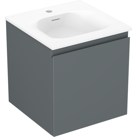 Mexen Orio meuble de salle de bain 45 cm avec lavabo Vela, 1 tiroir, graphite mat/blanc mat - 91A10-04547-1-BF66-W23M01