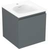 Mexen Orio meuble de salle de bains 45 cm avec lavabo Vela, 1 tiroir, graphite mat/blanc mat - 91A10-04547-1-BF66-W23M01