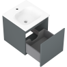 Mexen Orio meuble de salle de bains 45 cm avec lavabo Vela, 1 tiroir, graphite mat/blanc mat - 91A10-04547-1-BF66-W23M01