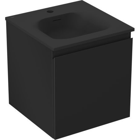Mexen Orio armoire de salle de bain 45 cm avec lavabo Vela, 1 tiroir, noir mat - 91A10-04547-1-BF71-W23M71