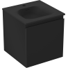 Mexen Orio meuble de salle de bain 45 cm avec lavabo Vela, 1 tiroir, noir mat - 91A10-04547-1-BF71-W23M71