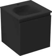 Mexen Orio armoire de salle de bain 45 cm avec lavabo Vela, 1 tiroir, noir mat - 91A10-04547-1-BF71-W23M71