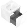 Mexen Orio armoire de salle de bain 50 cm avec lavabo Vela, 1 tiroir, blanc brillant - 91A10-05047-1-BF00-W23M00