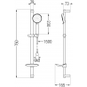 Mexen DB75 ensemble de douche coulissant, chromé - 785754584-02