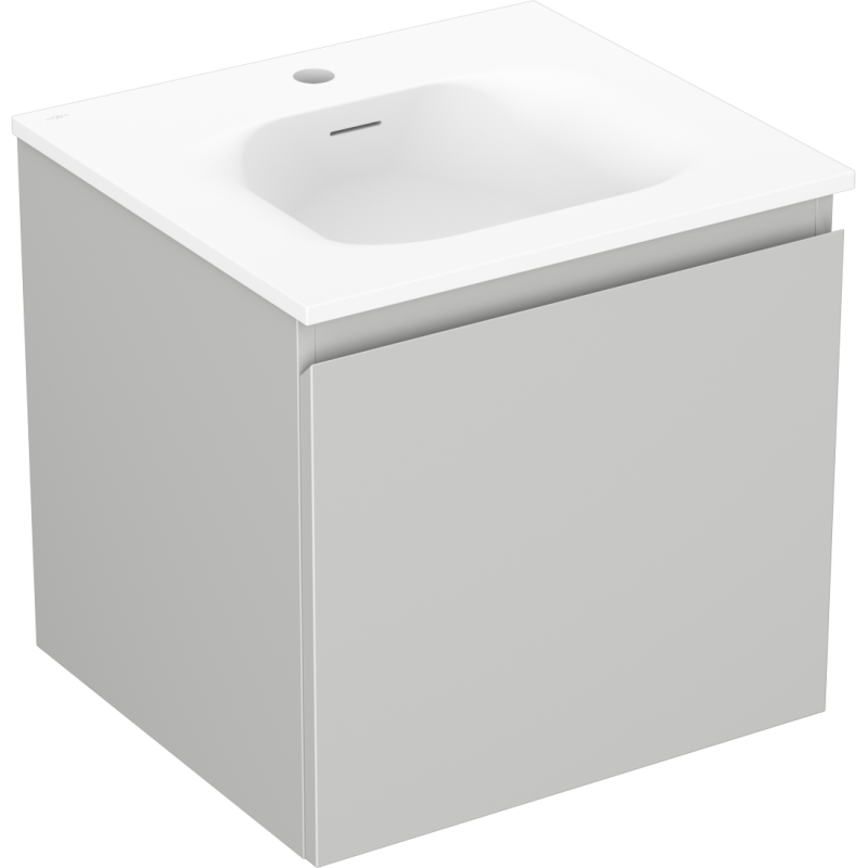 Mexen Orio armoire de salle de bains 50 cm avec lavabo Vela, 1 tiroir, gris mat/blanc mat - 91A10-05047-1-BF62-W23M01