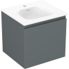 Mexen Orio armoire de salle de bains 50 cm avec lavabo Vela, 1 tiroir, graphite mat/blanc mat - 91A10-05047-1-BF66-W23M01