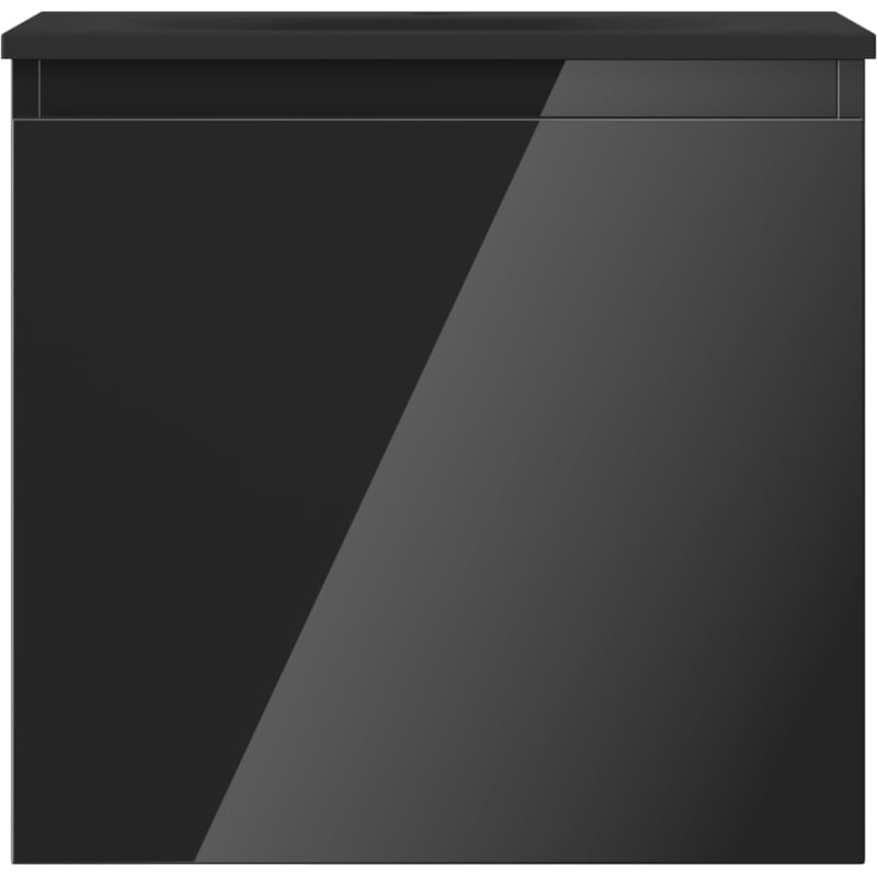 Mexen Orio armoire de salle de bains 50 cm avec lavabo Vela, 1 tiroir, noir brillant/noir mat - 91A10-05047-1-BF70-W23M71