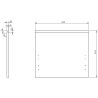Mexen Orio armoire de salle de bains 50 cm avec lavabo Vela, 1 tiroir, noir brillant/noir mat - 91A10-05047-1-BF70-W23M71