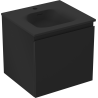 Mexen Orio meuble de salle de bain 50 cm avec lavabo Vela, 1 tiroir, noir mat - 91A10-05047-1-BF71-W23M71