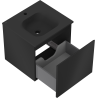 Mexen Orio meuble de salle de bains 50 cm avec lavabo Vela, 1 tiroir, noir mat - 91A10-05047-1-BF71-W23M71
