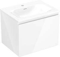 Mexen Orio meuble de salle de bains 60 cm avec lavabo Vela, 1 tiroir, blanc brillant - 91A10-06047-1-BF00-W23M00